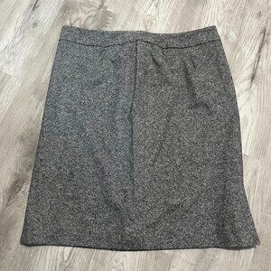 Pendelton Preppy Tweed Pencil Skirt Wool and Silk Blend Black and White Size 16